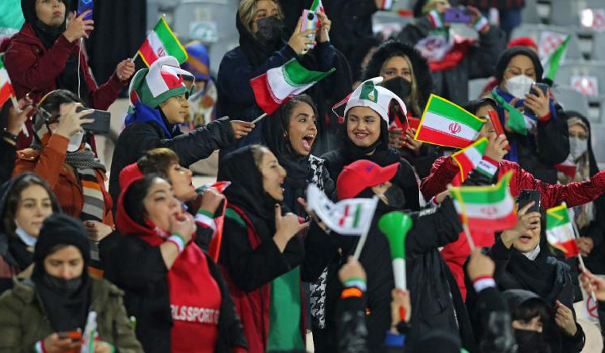 Women attend Iran-Iraq match in Tehran stadium for first time in three years